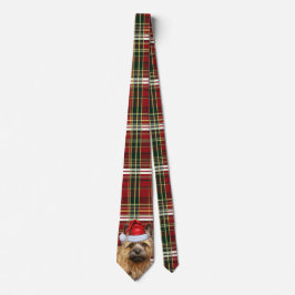 Vakantie Cairn Terrier Hond en Plaid Kerstmis Stropdas