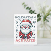  vakantie Calm Santa Briefkaart (Staand voorkant)
