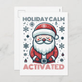  vakantie Calm Santa Briefkaart (Voorkant / Achterkant)