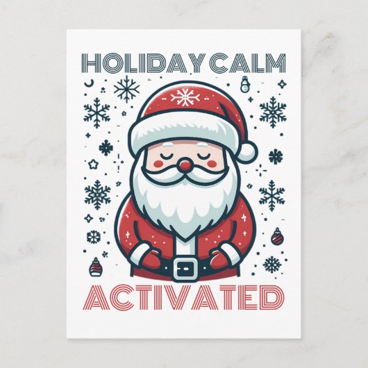  vakantie Calm Santa Briefkaart (Voorkant)