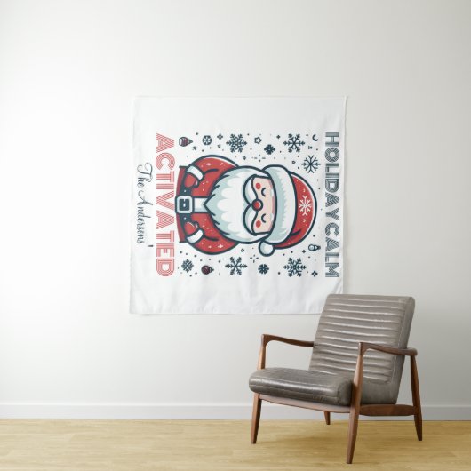 vakantie Calm Santa -Christmas Decor Wandkleed (In Situ (horizontaal))