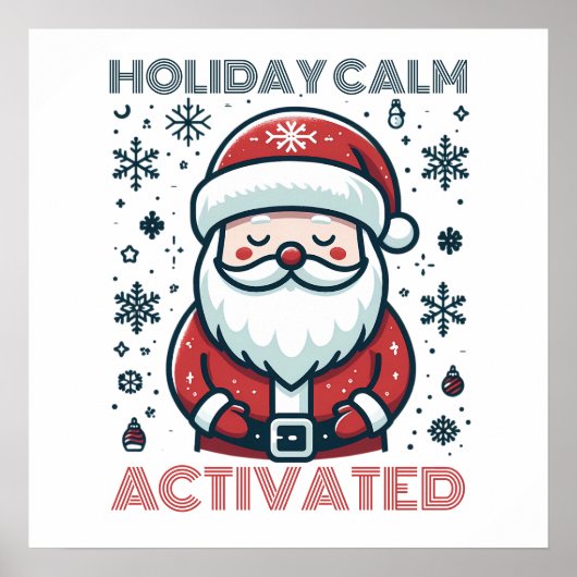  vakantie Calm Santa Poster (Voorkant)