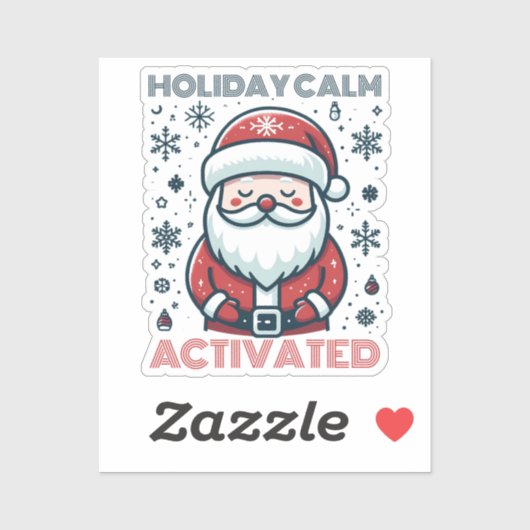 vakantie Calm Santa Sticker (Vel)