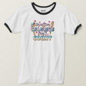 Vakantie calorieën tellen niet Funny Beach T-shirt (Design voorkant)
