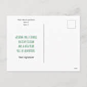 Vakantie Camper Trailer in de bergen Feestdagenkaart (Achterkant)