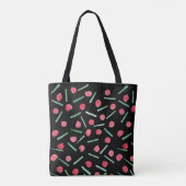 Vakantie Candy Cane Waterverf Tote Bag (Achterkant)