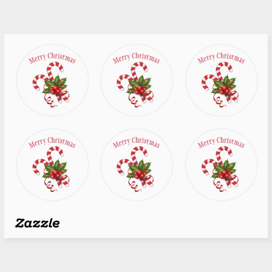 Vakantie Candy Canes Stickers (Vel)