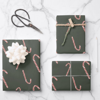 Vakantie Candycane Wrapping Papier Inpakpapier Vel