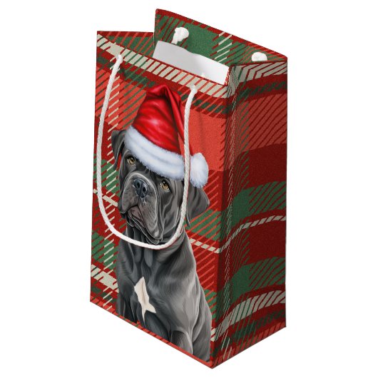 Vakantie Cane Corso Feestelijke vakantie Plaid Ker Klein Cadeauzakje (Achterkant Gekanteld)