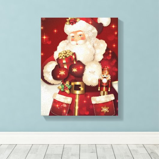 Vakantie Canvas Art-Santa (Insitu (Houten vloer))