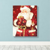 Vakantie Canvas Art-Santa Afdruk (Insitu (Houten vloer))
