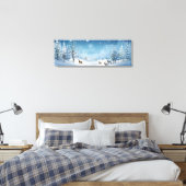 Vakantie Canvas Kunst-Winter Herten Scène Afdruk (Insitu (Slaapkamer))