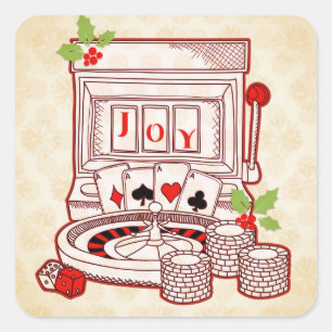 Vakantie Casino Joy Vierkante Sticker
