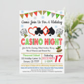Vakantie Casino Uitnodiging (Staand voorkant)