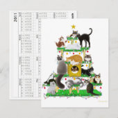 Vakantie Cat Tree Briefkaart (Voorkant / Achterkant)