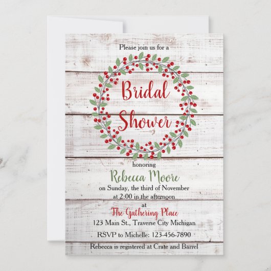 Vakantie Charm II Winter/Kerst Vrijgezellenfeest Kaart (Voorkant)