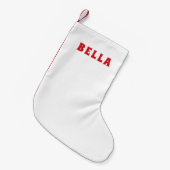Vakantie Charm White Stocking Kleine Kerstsok (Voorkant (Hangend))