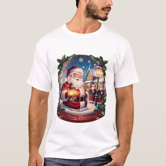 vakantie charme – Classic Santa & Snow T-shirt (Voorkant)
