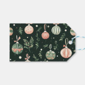  vakantie charme: feestelijke kerstballen cadeaulabel (Voorkant (Horizontaal))