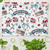 Vakantie charme Noordpool – Kerstman Theedoek (Gevouwen)