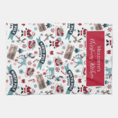 Vakantie charme Noordpool – Kerstman Theedoek (Horizontaal)