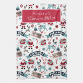 Vakantie charme Noordpool – Kerstman Theedoek (Verticaal)