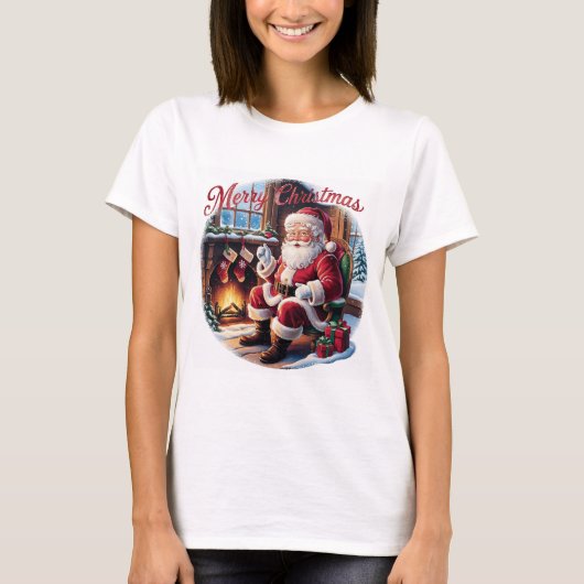  vakantie charme-nostalgische kerst dames t-shirt (Voorkant)