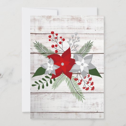 Vakantie charme winter/kerst bruiloft uitnodiging (Achterkant)