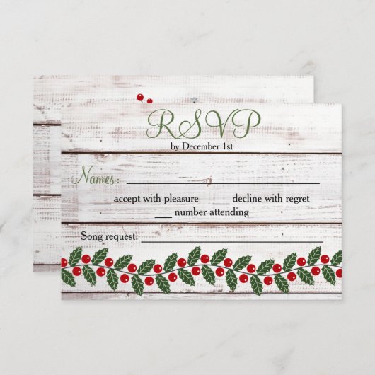 Vakantie charme winter/kerst reactie Kaart (Voorkant / Achterkant)