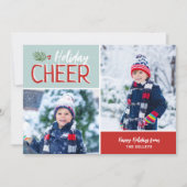 Vakantie Cheer 2 fotocollage Feestdagenkaart (Voorkant)