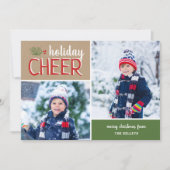 Vakantie Cheer 2 fotocollage Feestdagenkaart (Voorkant)