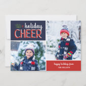Vakantie Cheer 2 fotocollage Feestdagenkaart (Voorkant)