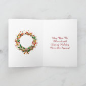 Vakantie Cheer & a Mosaic Snowman Kerstmis Kaart (Binnen)