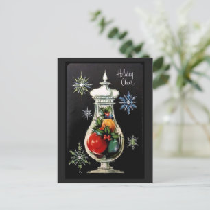 Vakantie Cheer Black Candy Jar Briefkaart