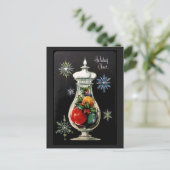 Vakantie Cheer  Black Candy Jar Briefkaart (Staand voorkant)