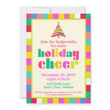 Vakantie Cheer Bright Modern Rainbow Stripes Party