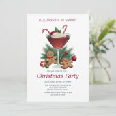  vakantie Cheer Christmas Party Invitation Feestdagenkaart (Staand voorkant)