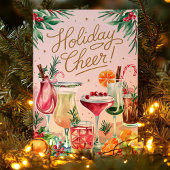 Vakantie Cheer Feestelijke Cocktail Christmas Kaar Feestdagen Kaart