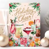 Vakantie Cheer Feestelijke Cocktail Christmas Kaar Feestdagen Kaart