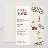 Vakantie cheer ganzen Jingle Mingle Party Kaart (Voorkant / Achterkant)