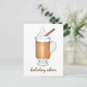 Vakantie Cheer Hot Buttered Rum Christmas Drink Feestdagenkaart (Staand voorkant)