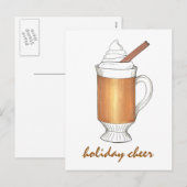 Vakantie Cheer Hot Buttered Rum Christmas Drink Feestdagenkaart (Voorkant / Achterkant)