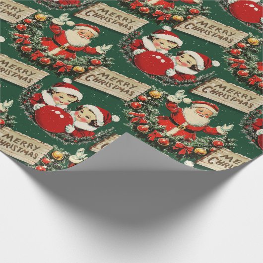  vakantie Cheer in Green Cadeaupapier (Hoek)