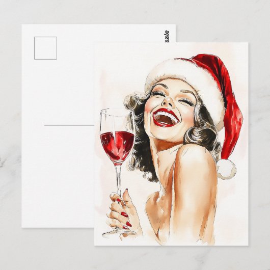  vakantie Cheer in Waterverf Briefkaart (Voorkant / Achterkant)