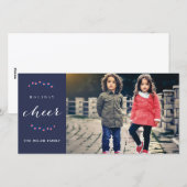 Vakantie Cheer Kerstmis Fotokaart Feestdagenkaart (Voorkant / Achterkant)