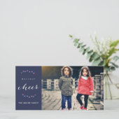 Vakantie Cheer Kerstmis Fotokaart Feestdagenkaart (Staand voorkant)