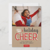 Vakantie Cheer Kerstmis Fotokaart Feestdagenkaart (Voorkant)