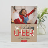 Vakantie Cheer Kerstmis Fotokaart Feestdagenkaart (Staand voorkant)