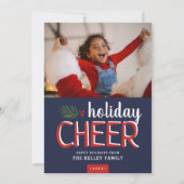 Vakantie Cheer Kerstmis Fotokaart Feestdagenkaart (Voorkant)