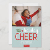 Vakantie Cheer Kerstmis Fotokaart Feestdagenkaart (Voorkant)